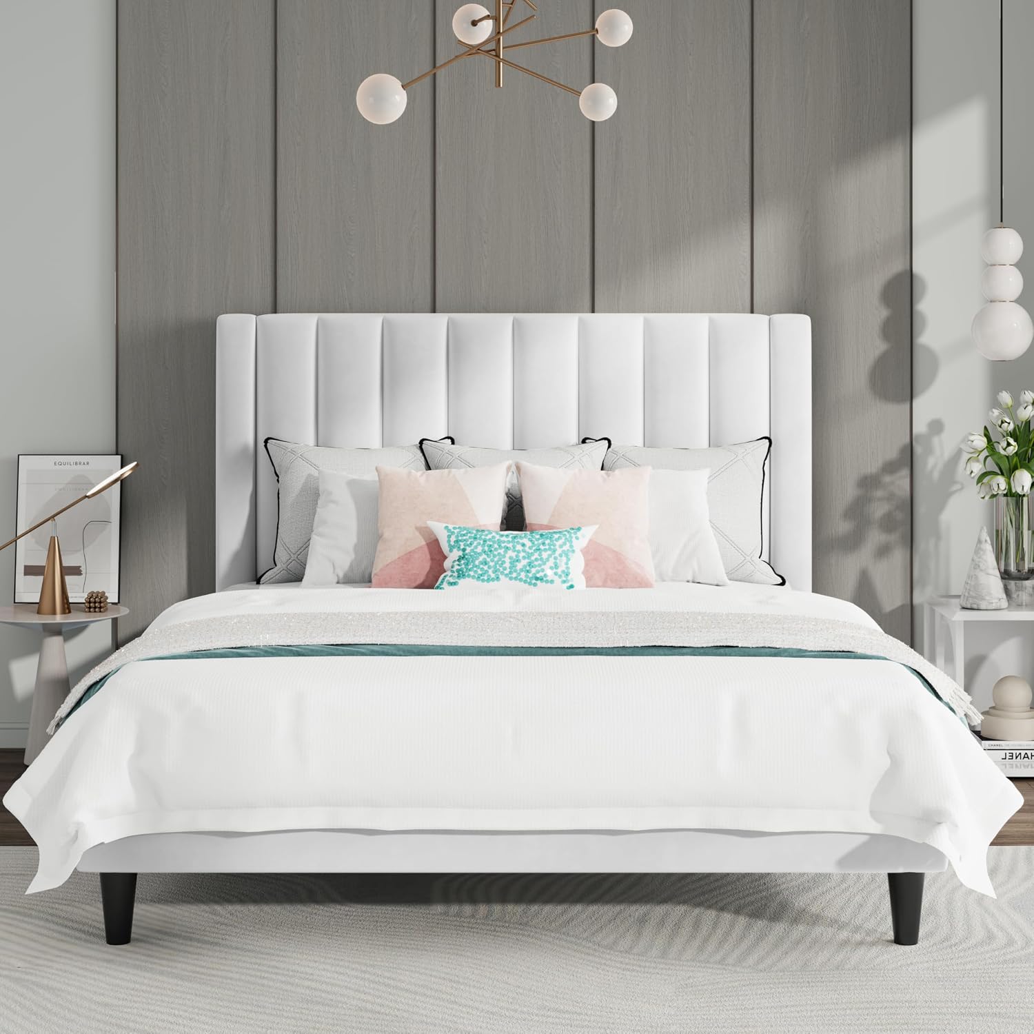 Detalle de SHA CERLIN Full Bed Frame, Velvet