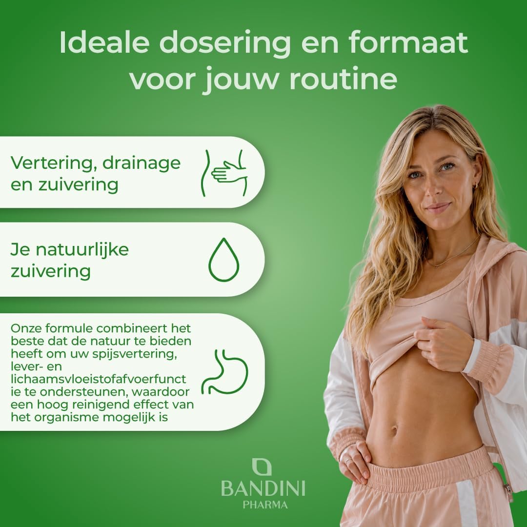 Detalle de BANDINI DETOX SLIM 60 plantaardige capsules met plantenextracten