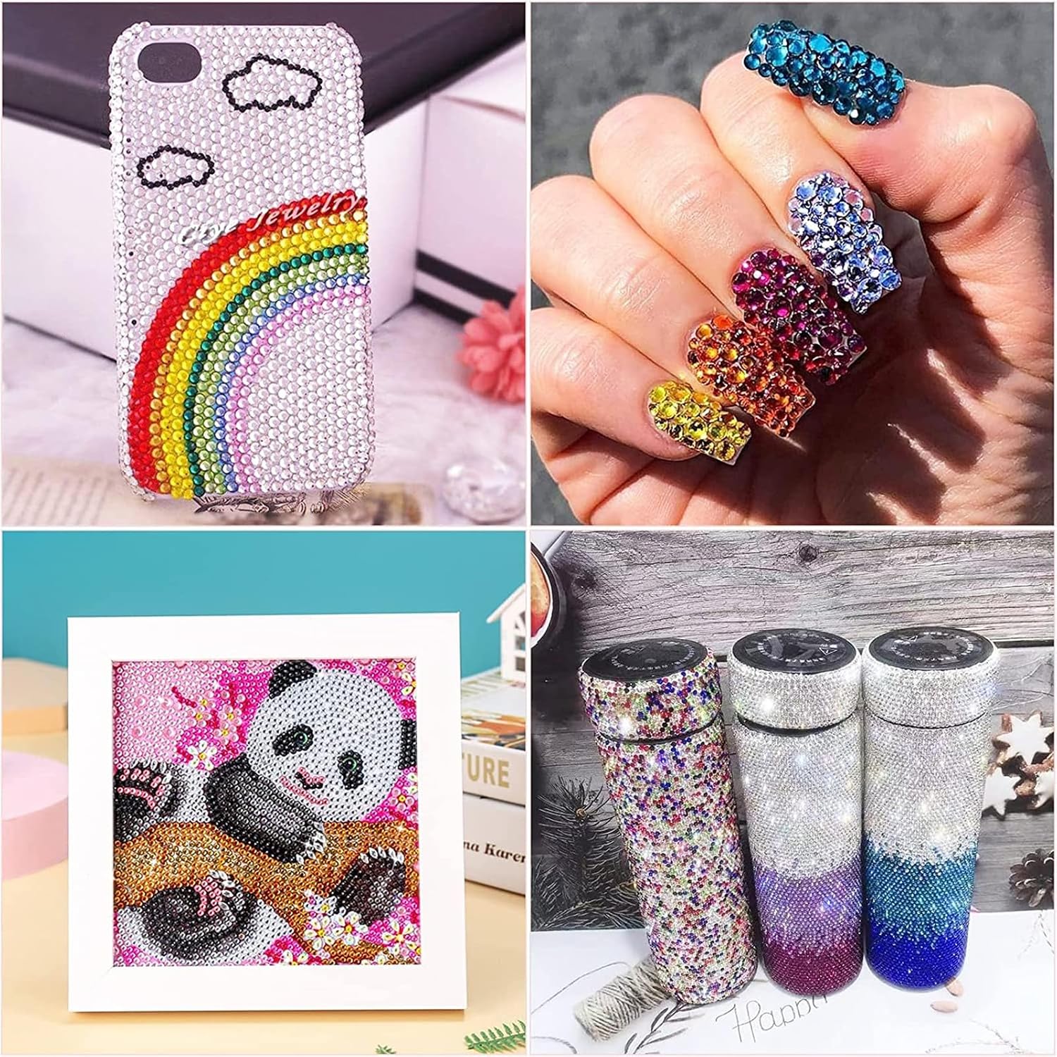 Detalle 2 de ToppTooo 8400 PCS Bedazzling Kit – 24 Colours, 5mm SS20 Flat Back Rhinestones