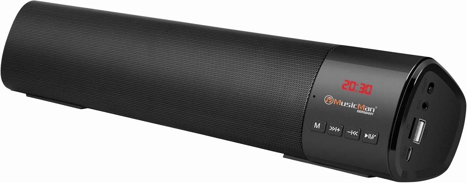 Detalle de Musicman Mini-Soundbar BT 5.1 mit FM, USB & AUX – kompakte All-in-One‑Soundbar für Filme, Musik und Radio
