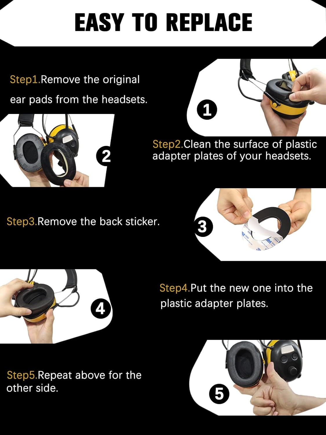 Thumbnail 4 de PROHEAR FEP01 Replacement Foam Ear Pads for 3M WorkTunes 🎧