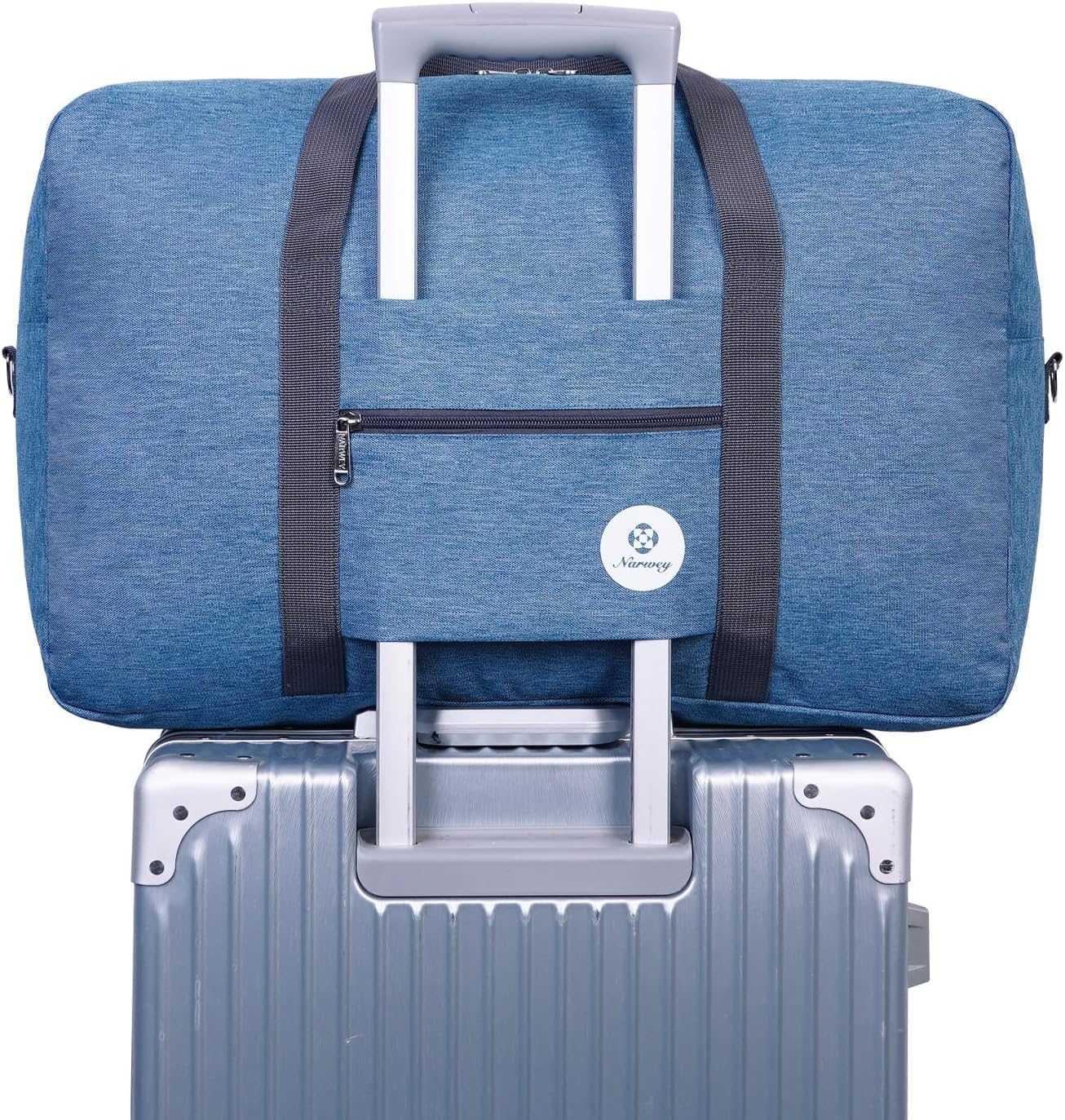 Detalle de For Airlines Large Cabin Bag Foldable Travel Duffel Bag Holdall Tote Carry On Luggage 40L (Thick Series Navy Blue)