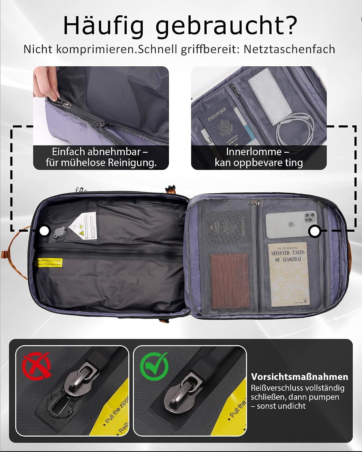 Thumbnail 4 de COOLIFE Vakuum Rucksack Easyjet 45x36x20