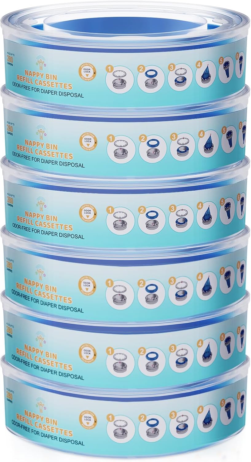 Thumbnail 6 de 13er-Pack Nachfüllkassetten für geruchsdichte Windeleimer – Stabile, auslaufsichere Beutel mit 1 Nachfüllbox, kompatibel mit den meisten Windeleimersystemen