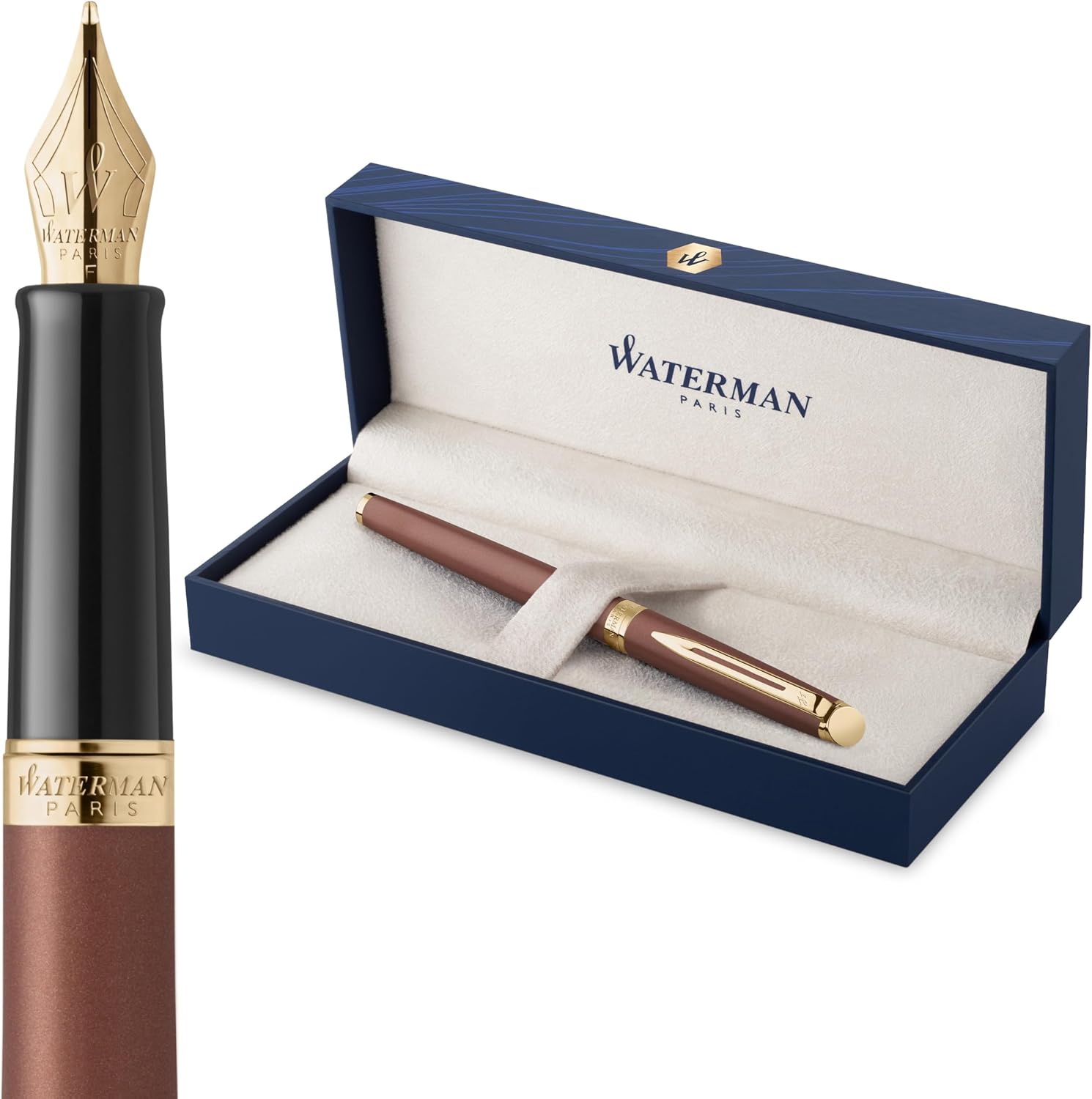 Detalle de Waterman Hémisphère Penna stilografica Rosso rame: eleganza sottile e artigianalità francese