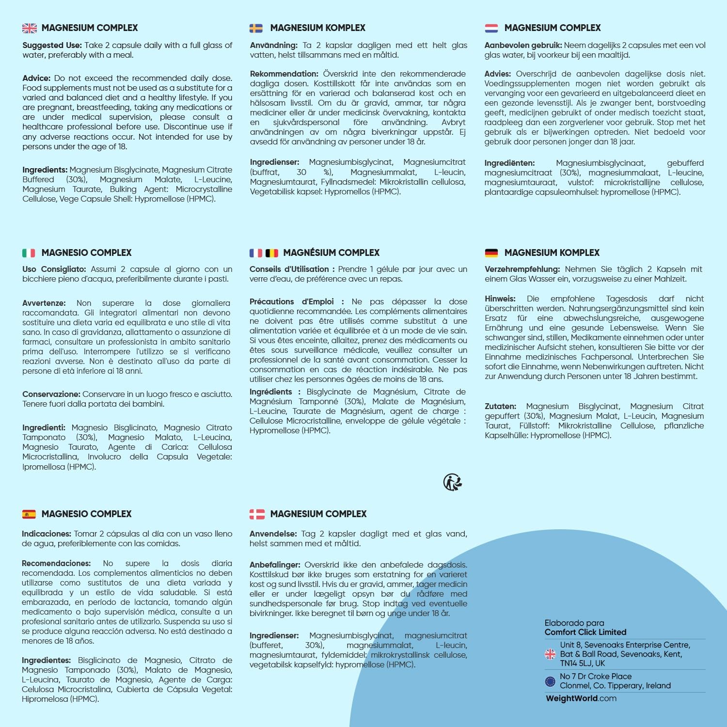Thumbnail 6 de WeightWorld Magnesio Complex 490mg