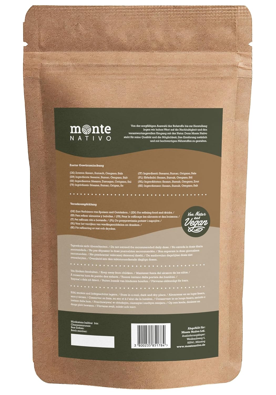 Detalle de Zaatar Monte Nativo (250 g) – schonend getrocknete Za’atar-Gewürzmischung für Kochen, Würzen & Aufstriche