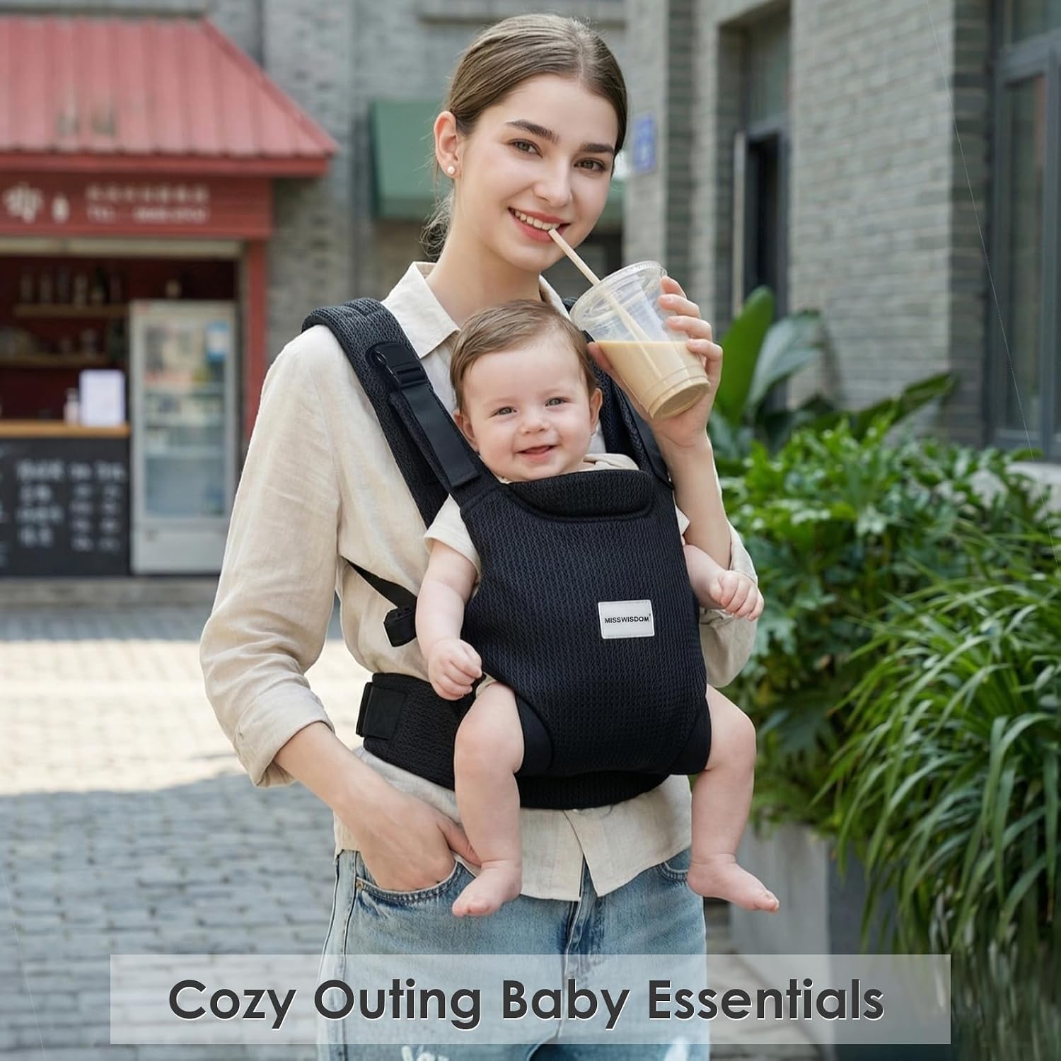 Thumbnail 6 de MISSWISDOM Baby Carrier, Black