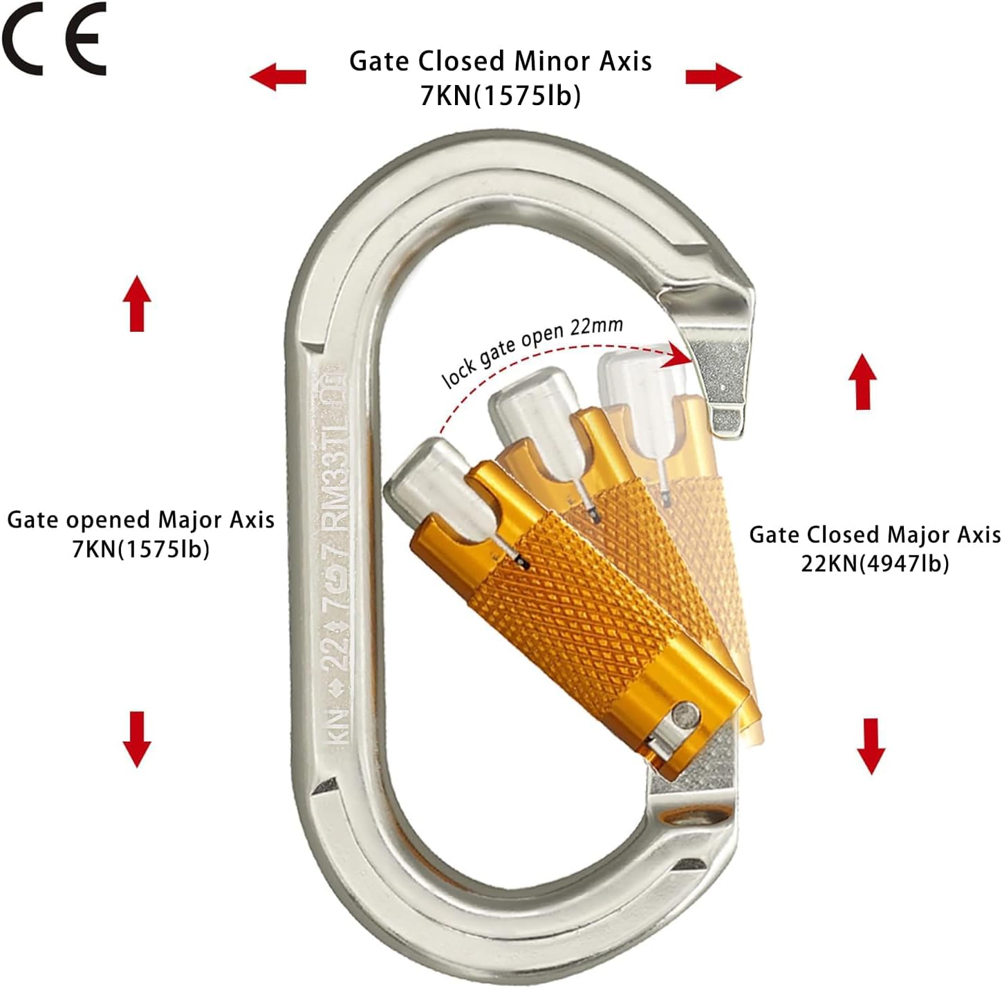 Thumbnail 3 de SOB Moschettone arrampicata con porta a vite 2 pezzi 🧗