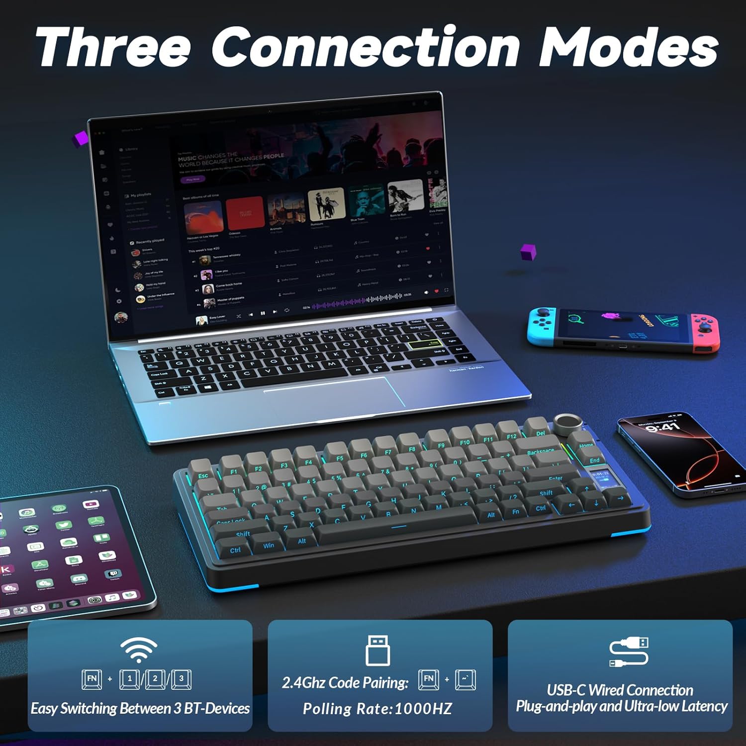 Detalle 2 de AULA S75 PRO mechanical keyboard ⌨