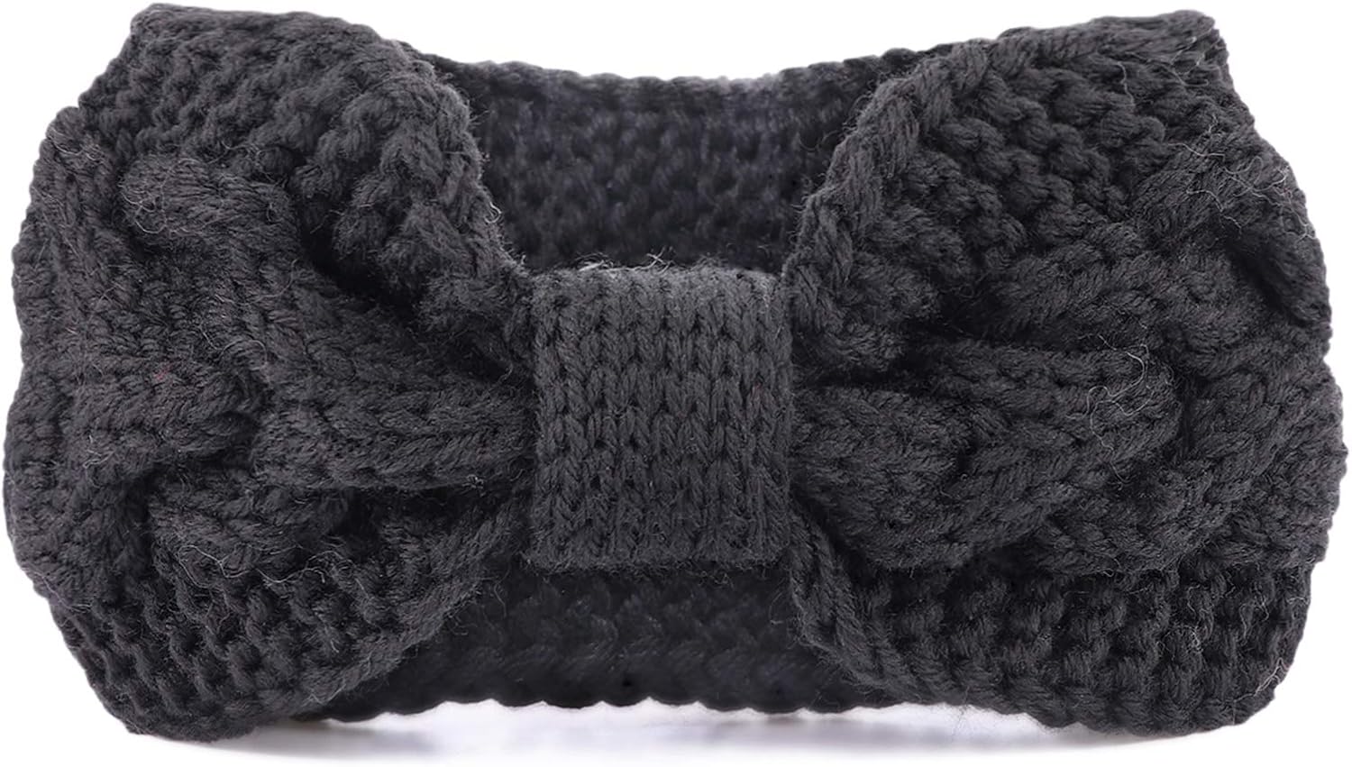Detalle de DRESHOW Damen Winter Stirnbänder im 4er-Set – Strick, Ohrwärmer-Stil mit Turban-Optik