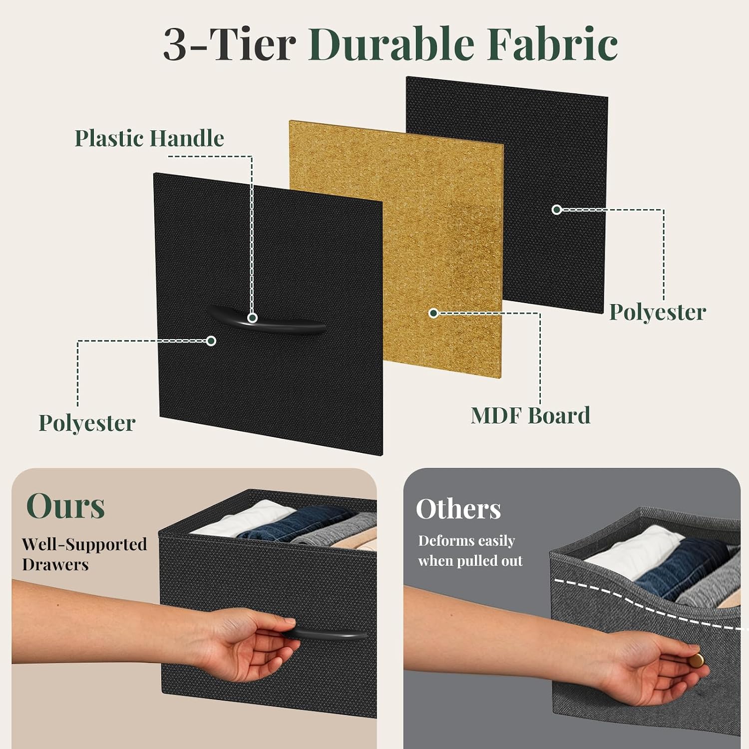 Thumbnail 4 de HAPPYMONT Fabric Dresser with 7 Drawers
