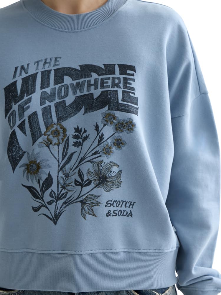 Detalle de Scotch & Soda Chest Artwork Sweatshirt femme