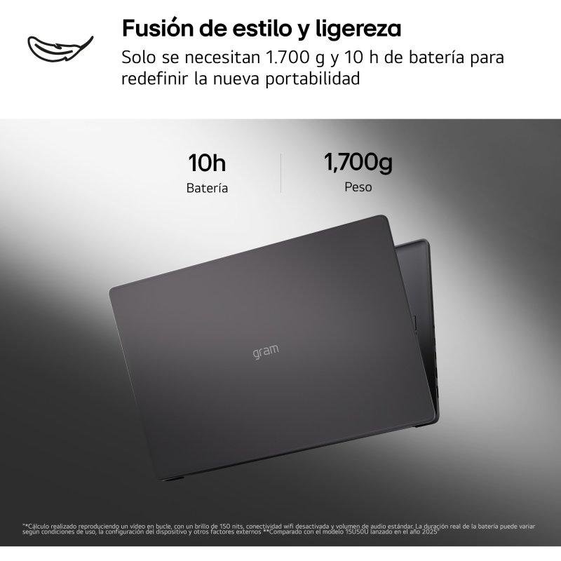 Thumbnail 1 de LG GramBook 15U50U-G.AA55BN: Potencia ligera para profesionales en movimiento