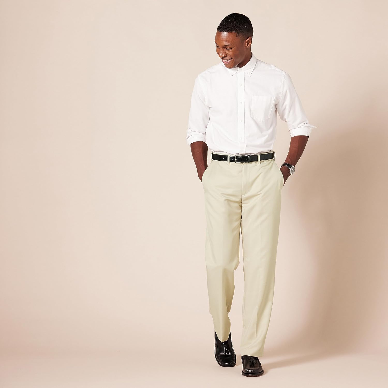 Thumbnail 2 de Amazon Essentials Men’s Classic Fit Expandable-Waist Flat-Front Dress Suit Trousers