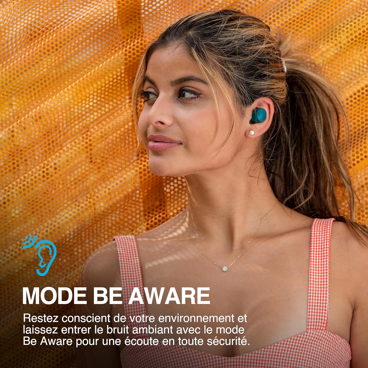 Thumbnail 3 de JLab Go Air Pop+ – Écouteurs Bluetooth intra-auriculaires sans fil avec micro, EQ3 et boîtier de charge (Sarcelle)