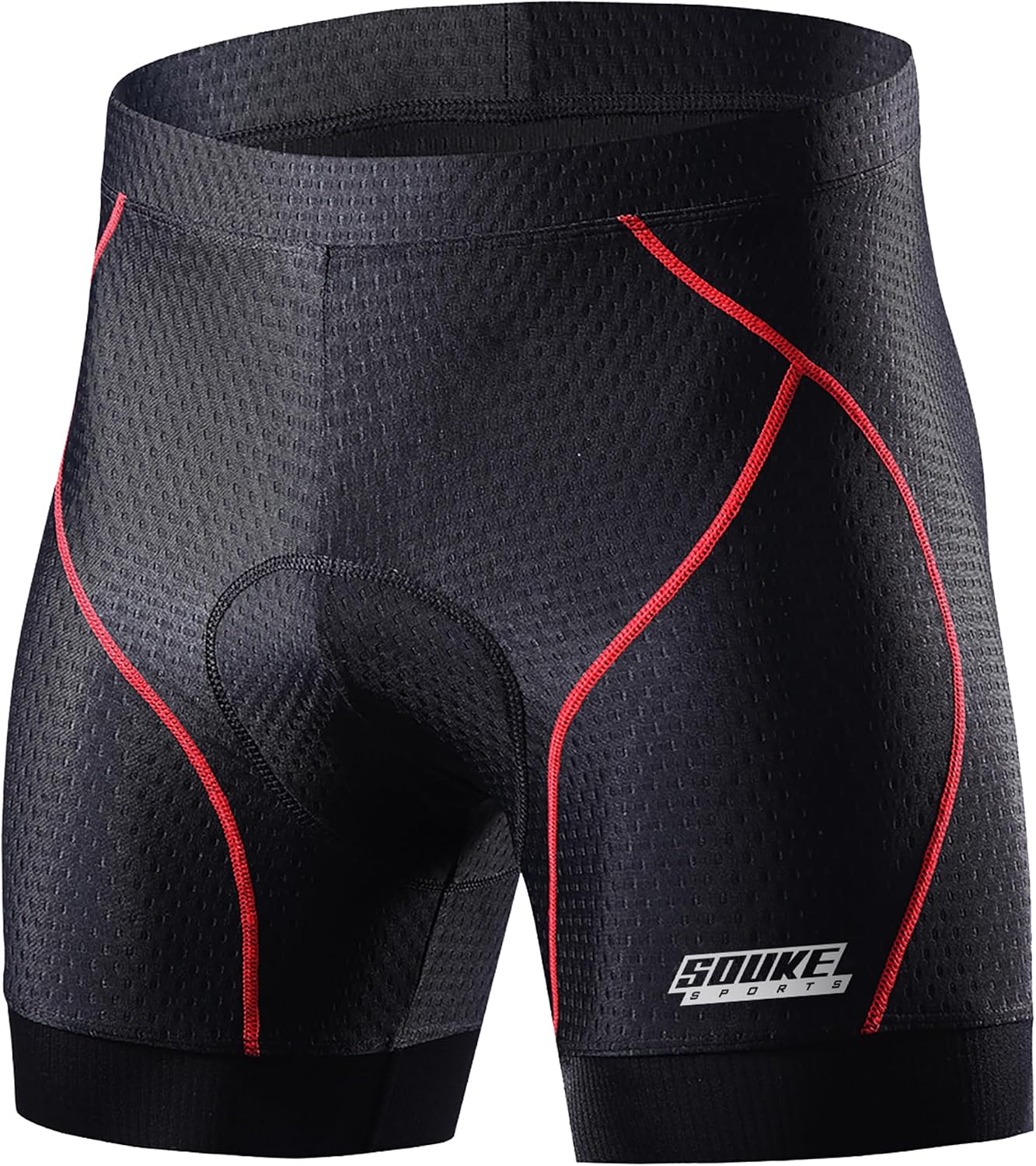 Detalle de Souke Sports PS6018 Men's 4D Padded Cycling Liner Shorts