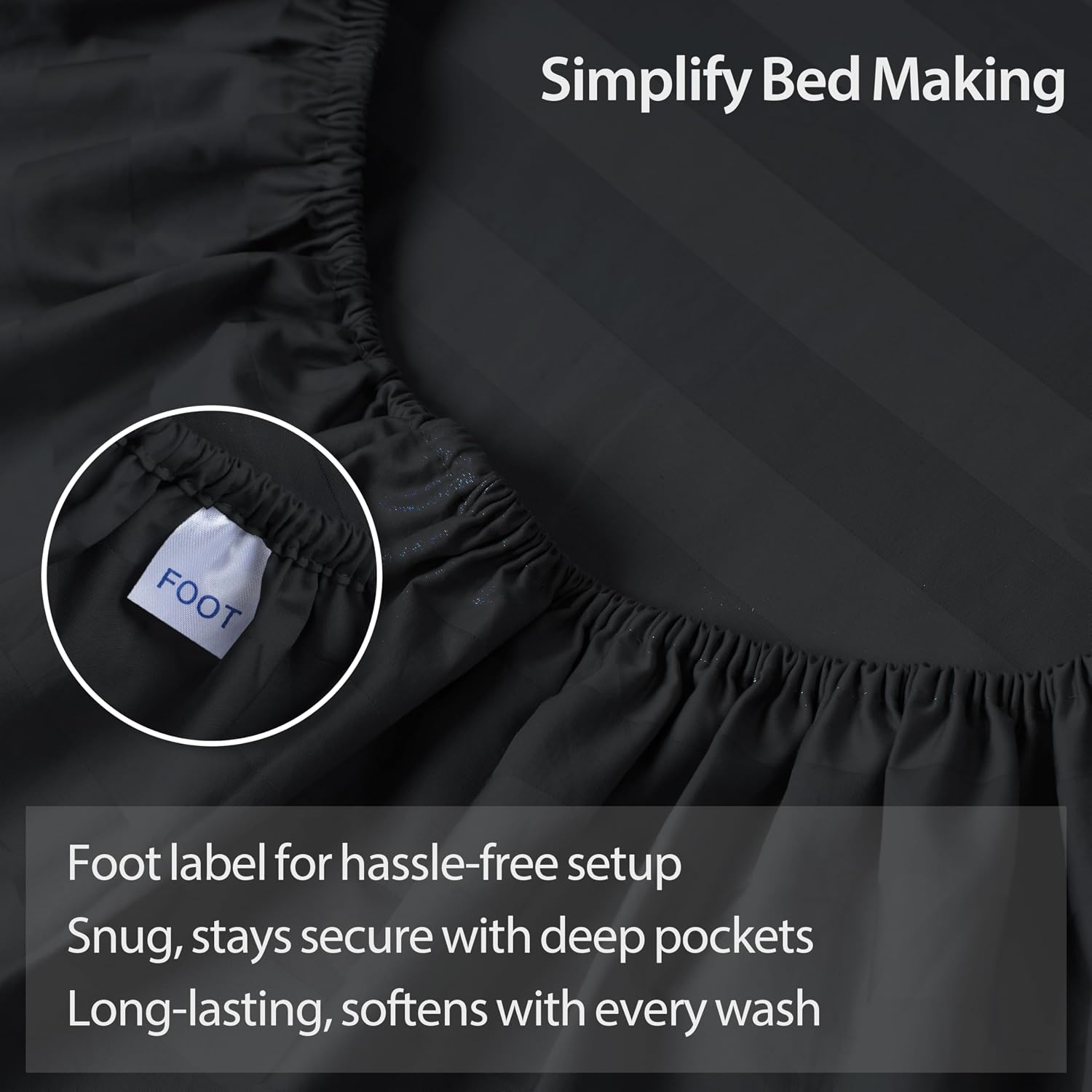 Detalle 1 de Full Size Fitted Sheet, Egyptian Cotton