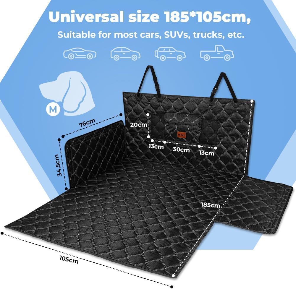 Detalle de KYG Protection Voiture Chien Coffre — Housse universelle, résistante et imperméable (185x105 cm)