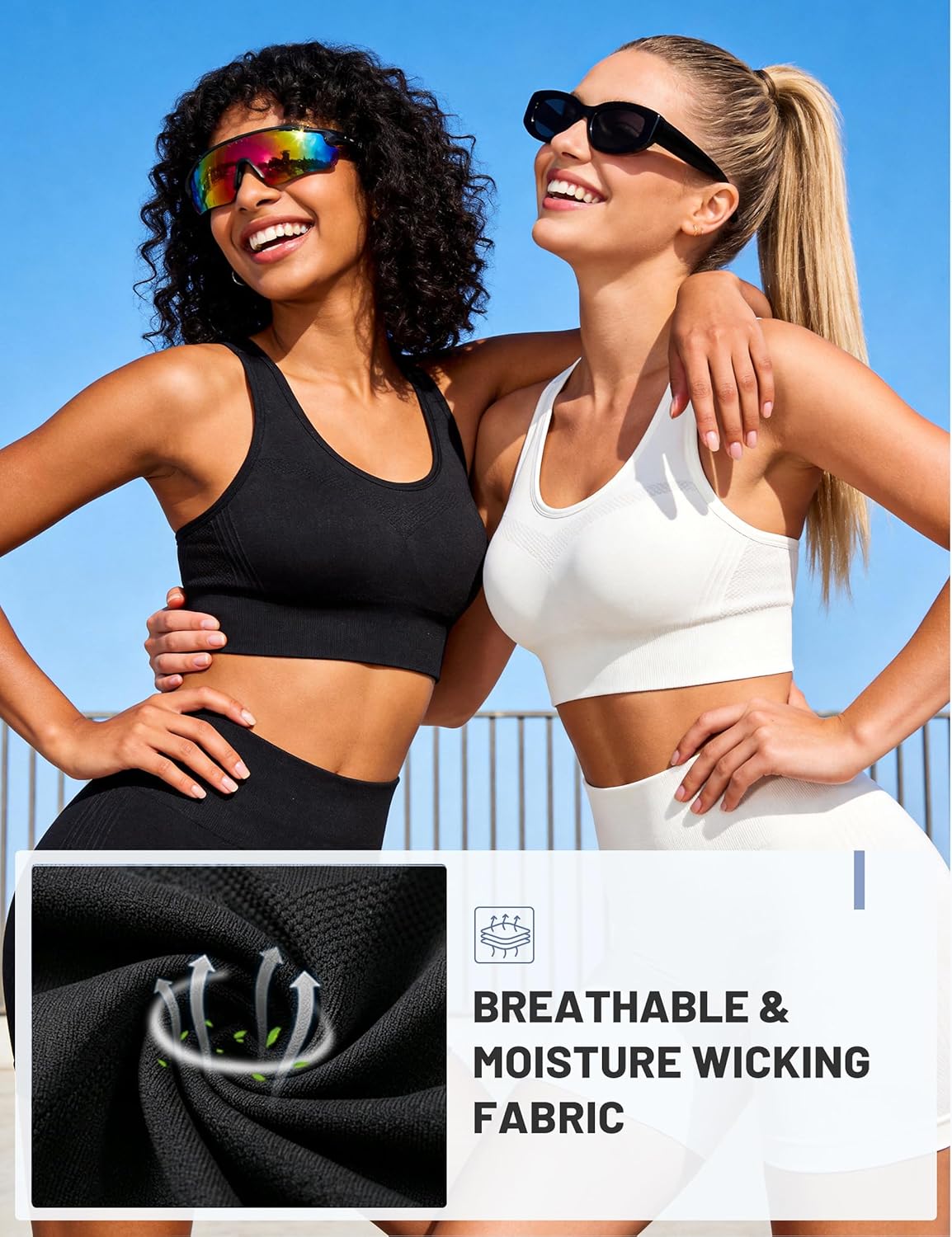 Thumbnail 4 de Litherday Sport BH Damen Push Up Abnehmbar Gepolstert