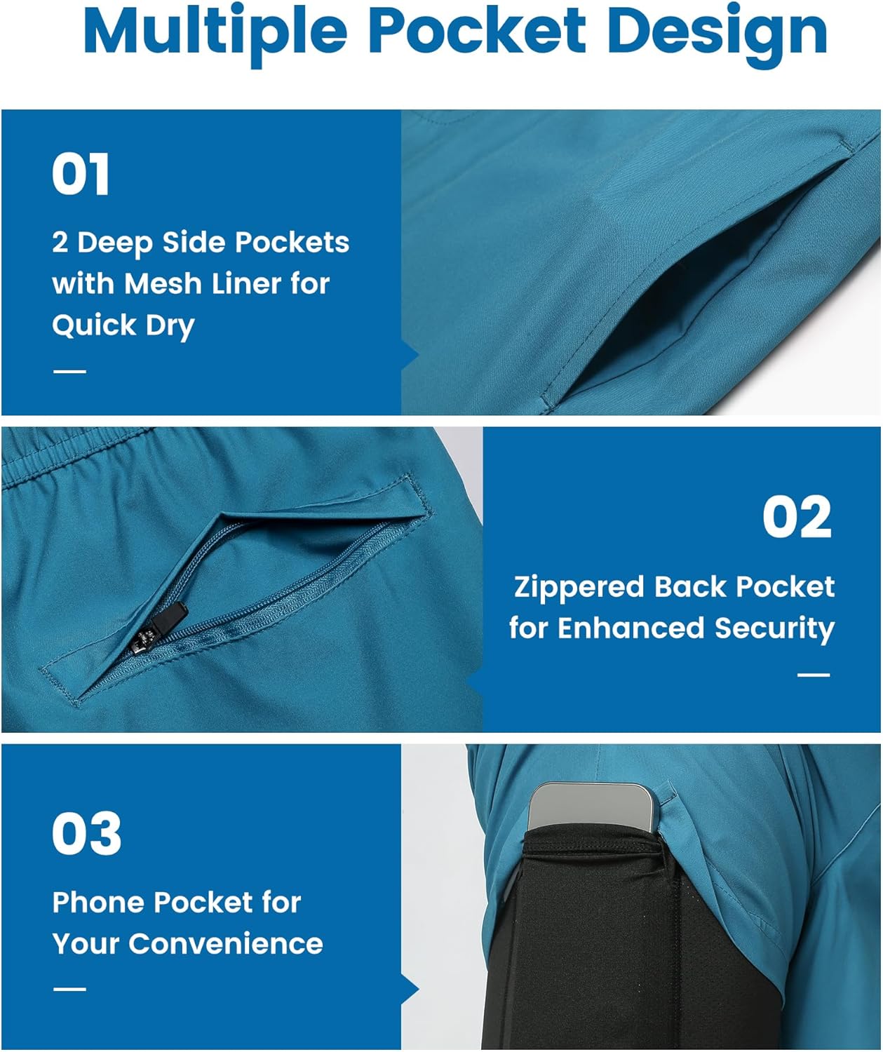 Detalle 2 de MaaMgic Herren-Badehose 2 in 1 7