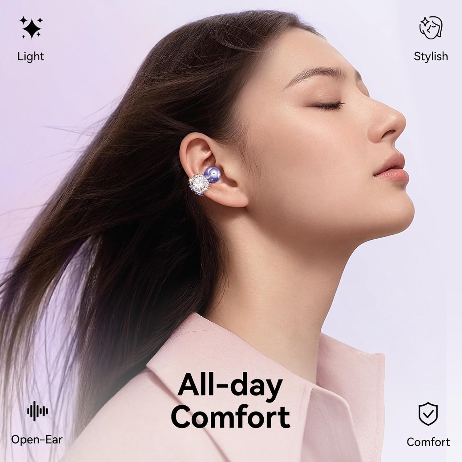 Detalle 1 de Kinglucky Clip-On Earbuds 40H Playtime