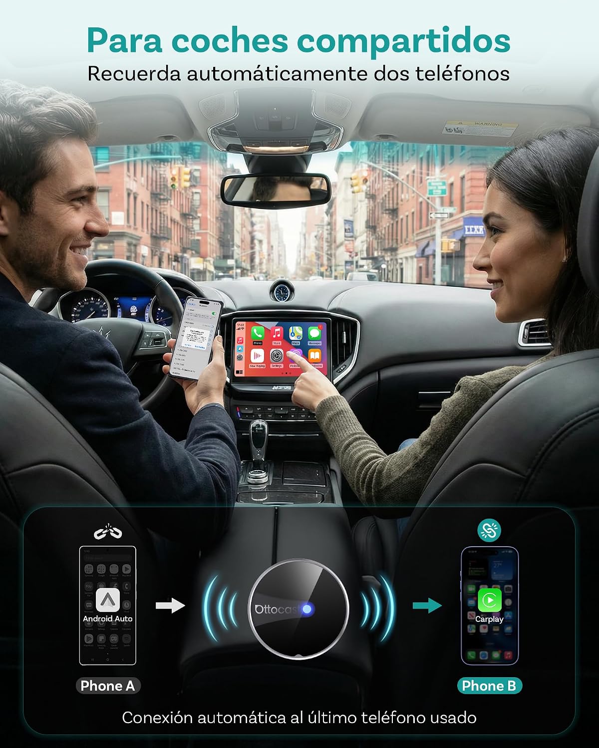 Thumbnail 4 de Ottocast Mini Tube CarPlay Android Auto Inalámbrico