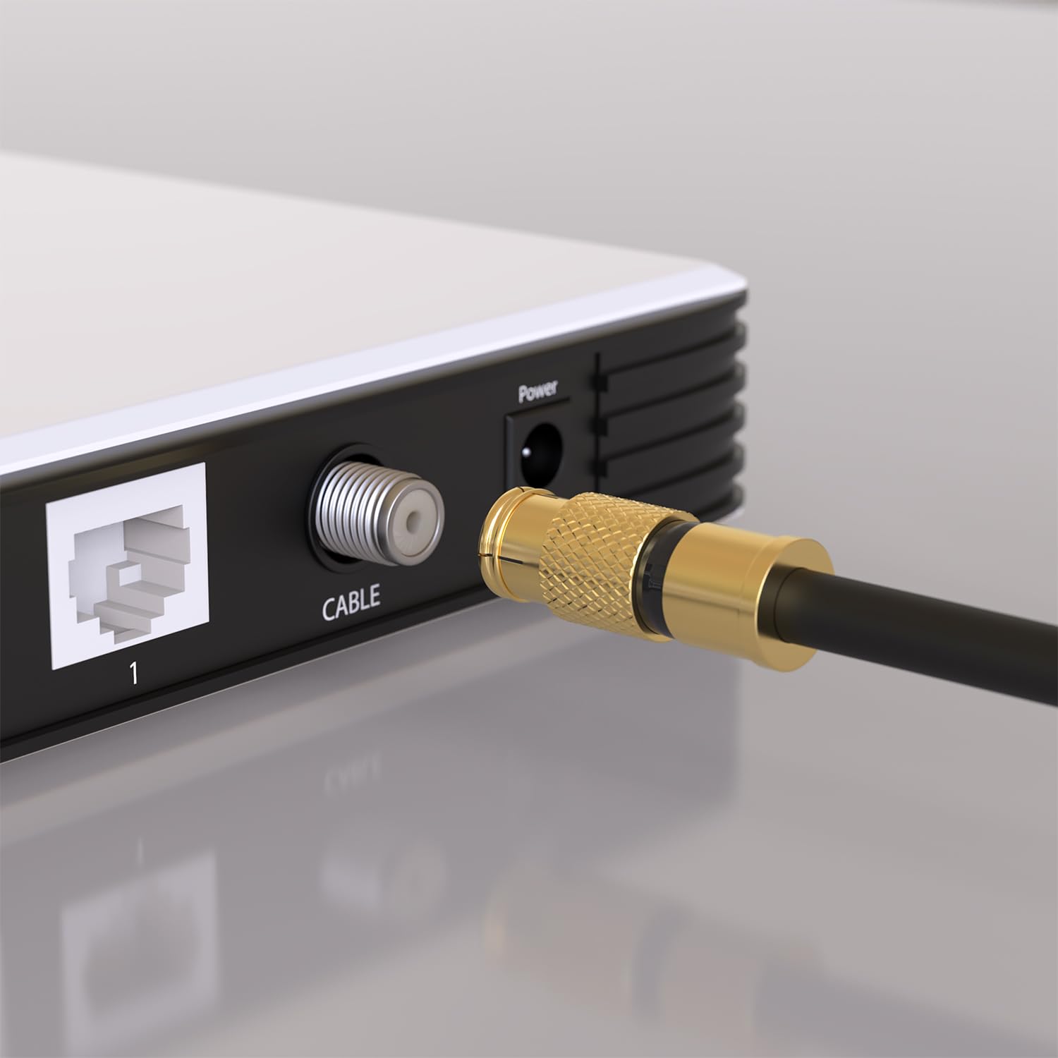 Detalle de RedStar24 SAT Kabel 1 m 135 dB – Koaxial Antennenkabel mit Quick F-Stecker, 75 Ω, 5‑fach geschirmt