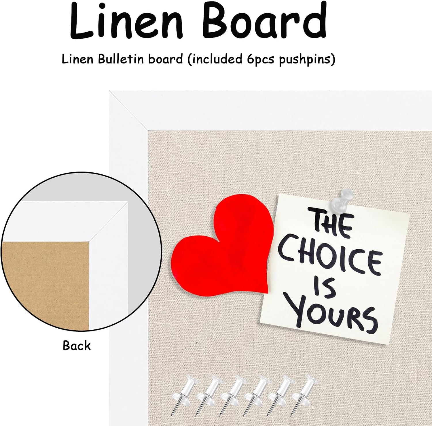 Thumbnail 2 de Linen Bulletin Board, 11.8 x 35.4 in
