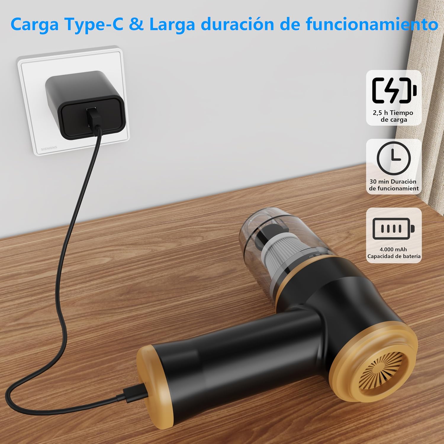 Detalle 2 de BELIBUY Mini Aspiradora 15000 Pa