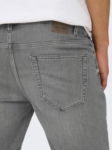 Thumbnail 6 de Only & Sons Pantalones Cortos de Mezclilla para Hombre, Grey Denim, Talla S