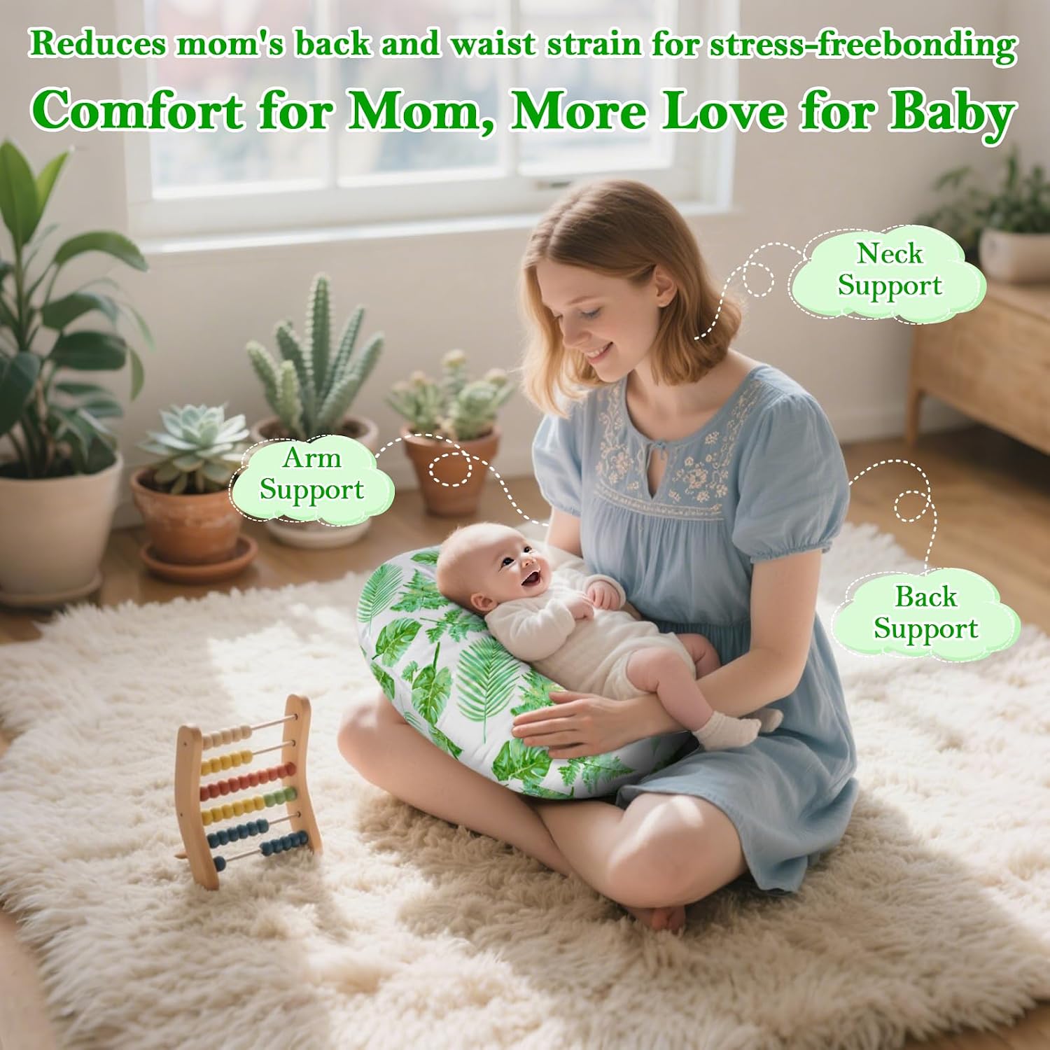 Detalle de LLCJYYCY NP001 Nursing Pillow with Breathable Filling and Cotton Cover