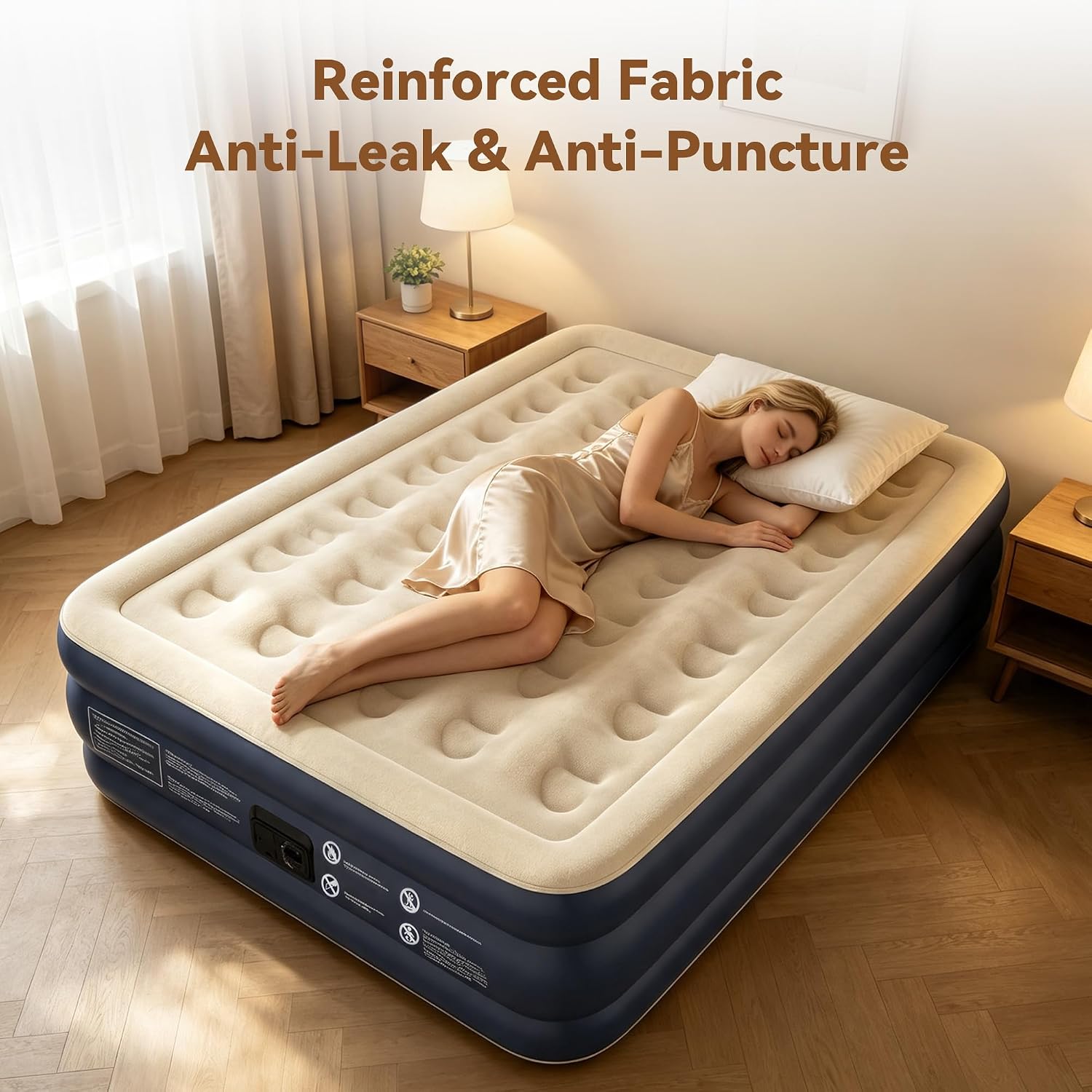 Detalle 2 de Maeytau MY-Airmts Queen Air Mattress, 18-Inch with Built-In Pump