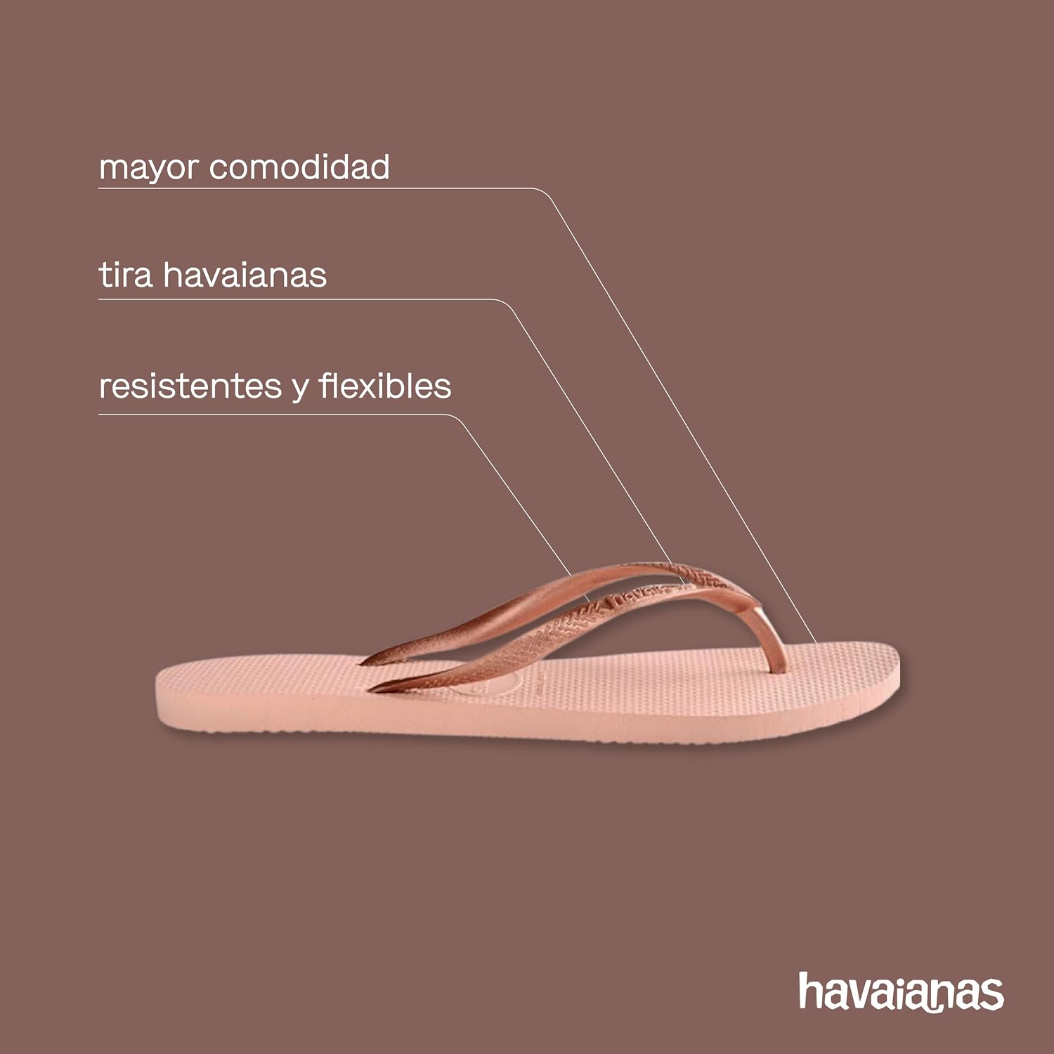Detalle 2 de Havaianas Slim para mujer: chanclas elegantes, duraderas y versátiles