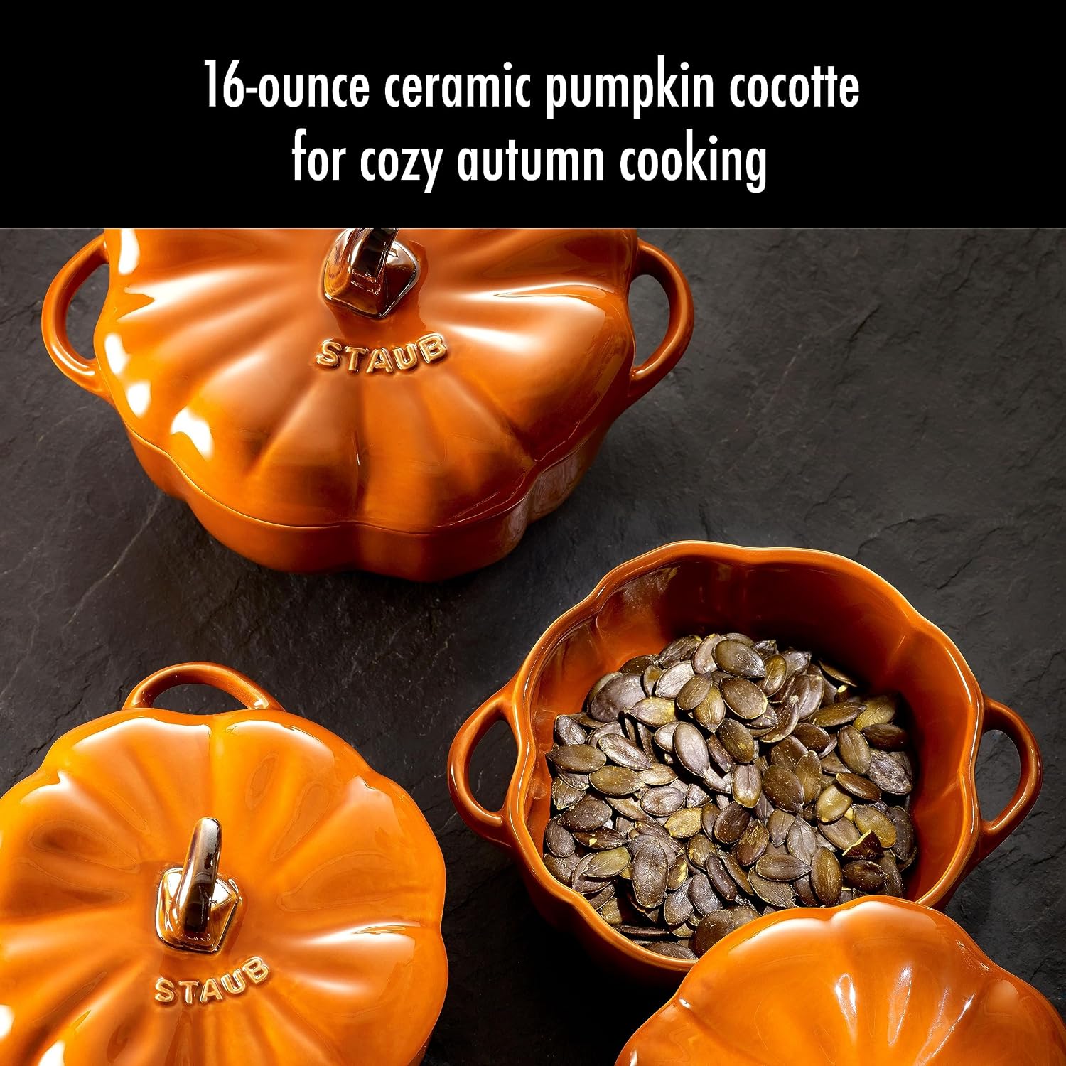Thumbnail 1 de STAUB Ceramic Pumpkin Dish, 0.5-qt