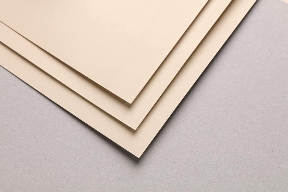 Detalle de Clairefontaine 696019C Paquet Papier Pastelmat – 5 Feuilles A3 360g Gris Foncé