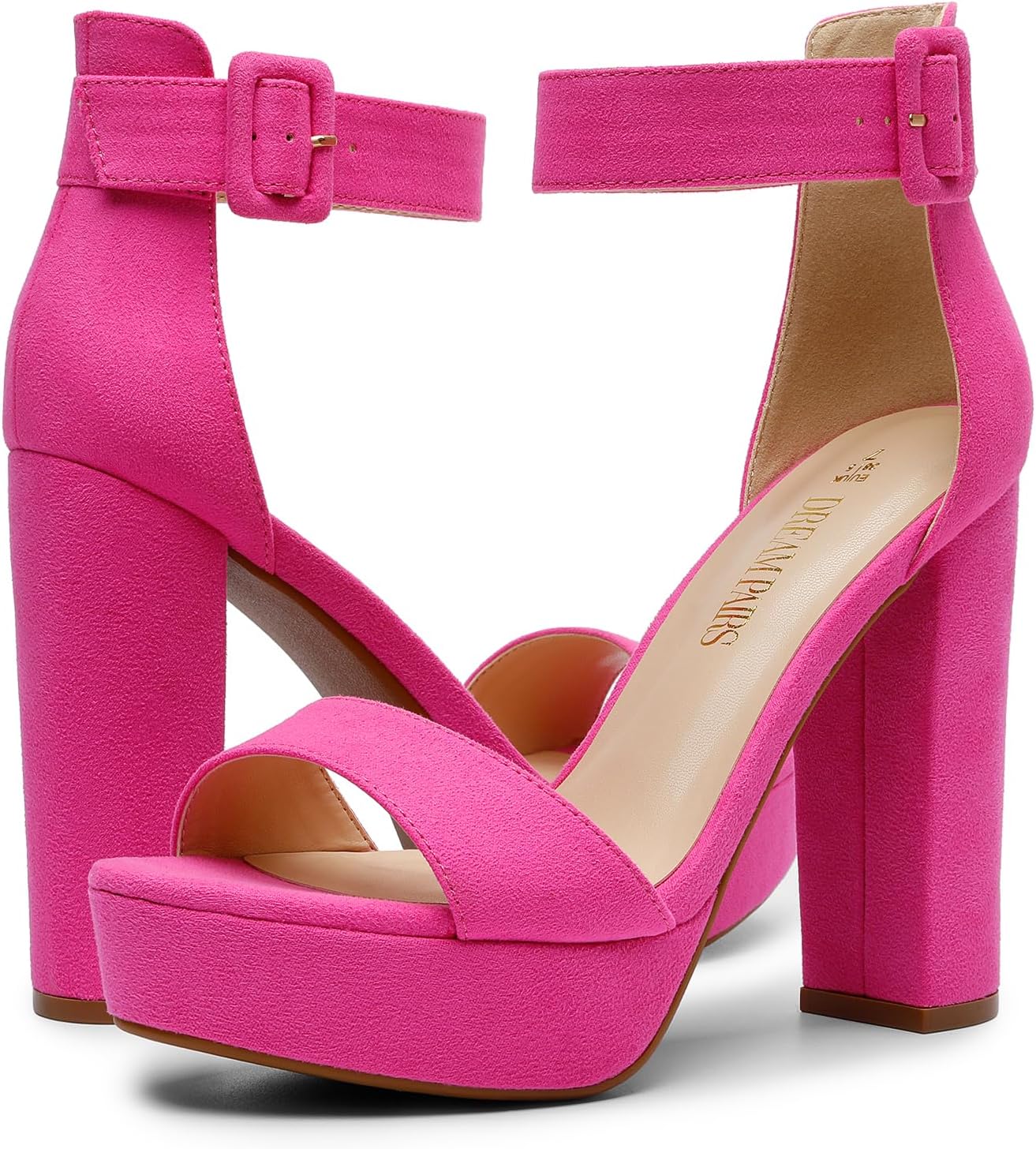 Detalle 2 de DREAM PAIRS Women’s Platform Heel Sandals with Open Toe and Ankle Strap