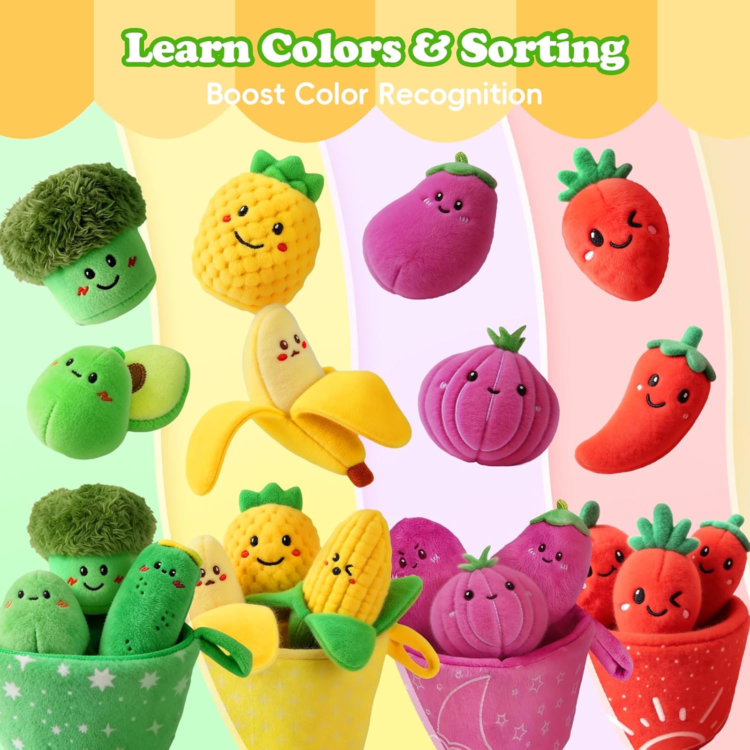 Thumbnail 3 de SAIMAND Baby Toys 16-Piece My First Fruit & Veggie Sensory Set