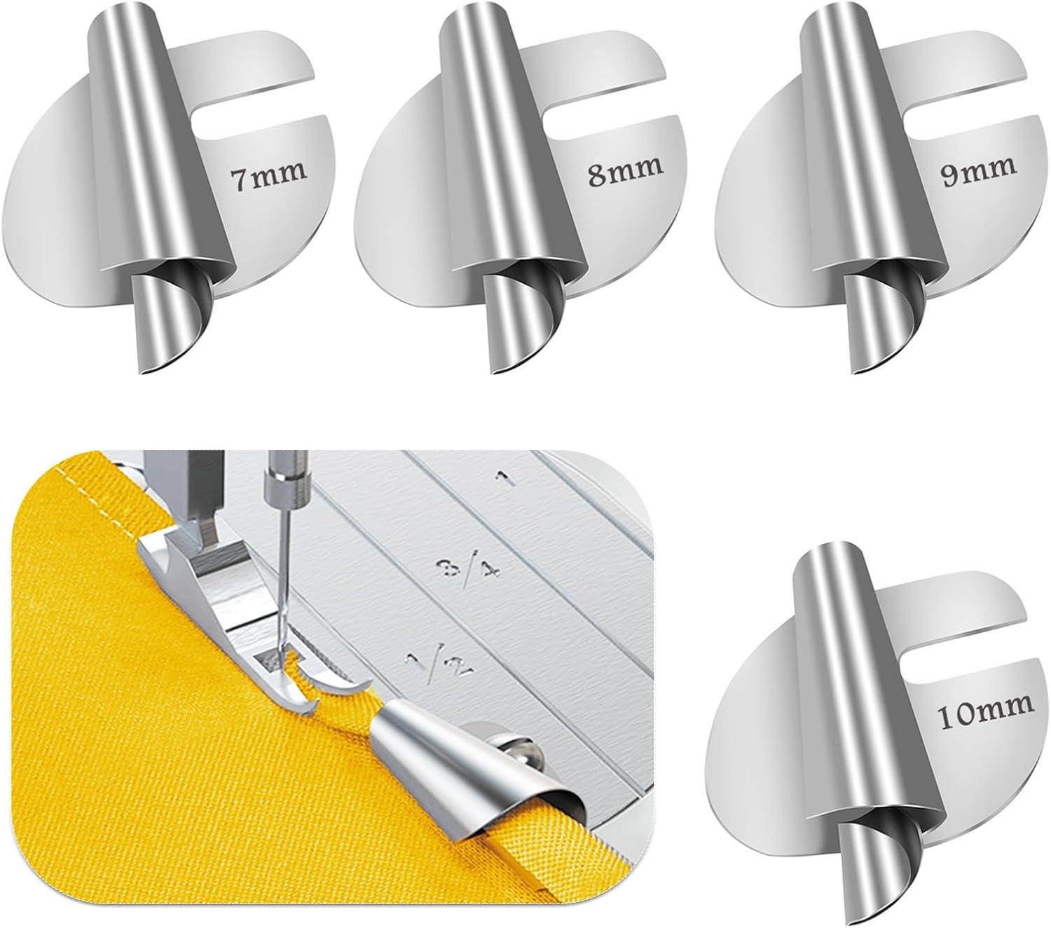 Detalle de TIGARI Hem Foot (4pcs)7-10mm Rolled Hem Presser Foot Set