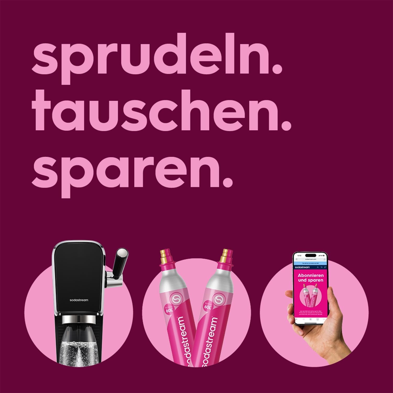 Detalle de SodaStream Wassersprudler ART mit CO2-Zylinder und 1x 1L spülmaschinenfester Kunststoffflasche (schwarz, 44 cm)