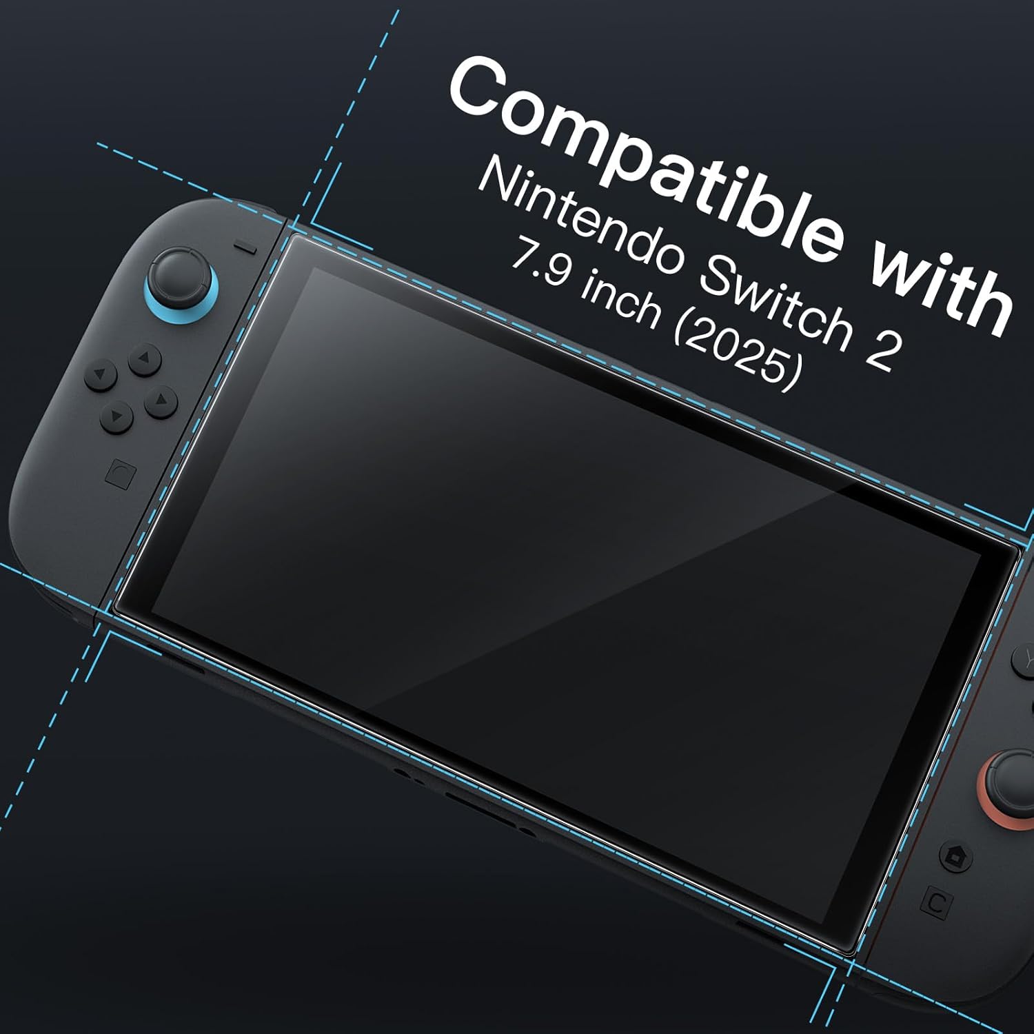 Thumbnail 2 de JETech Auto-Ausrichtung Schutzfolie für Nintendo Switch 2 2025 – 9H Glas, 2er Pack, Ultraglasklar