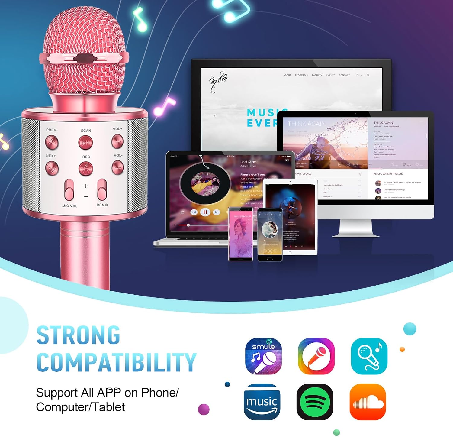 Thumbnail 5 de GeschenPark Microfono Bambini Wireless Bluetooth per Karaoke