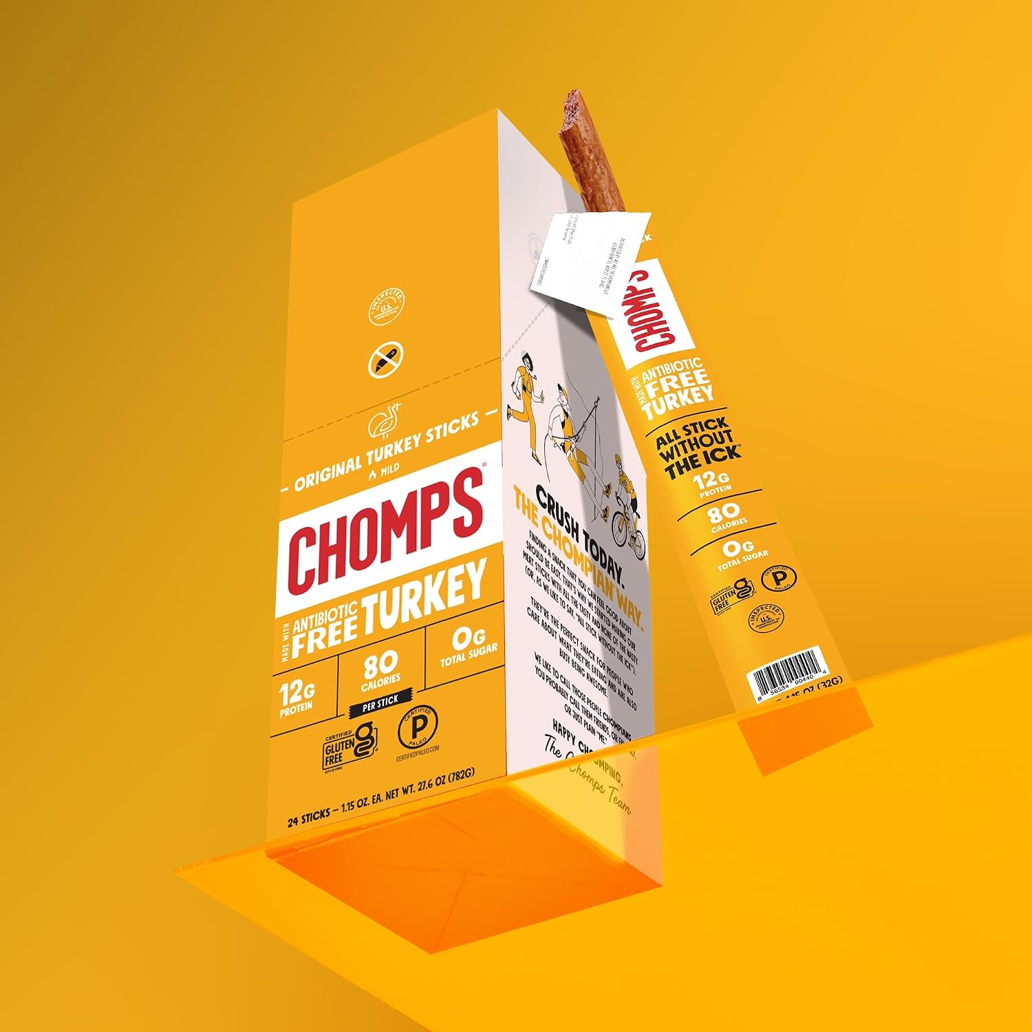 Thumbnail 6 de Chomps Original Turkey Protein Snack Sticks, 12g Protein, Zero Sugar