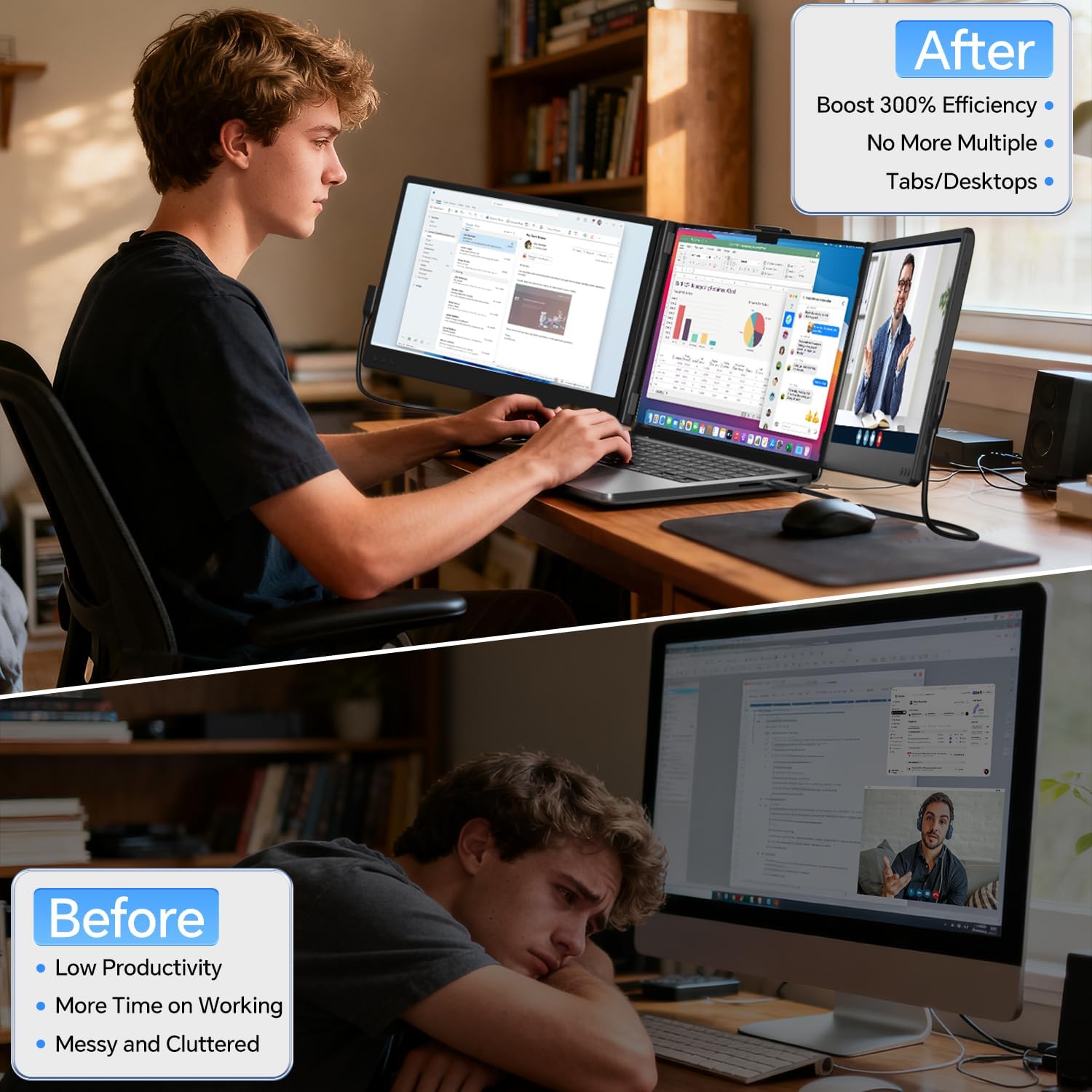 Detalle de FEZOBR Laptop Screen Extender 14" Portable Monitor