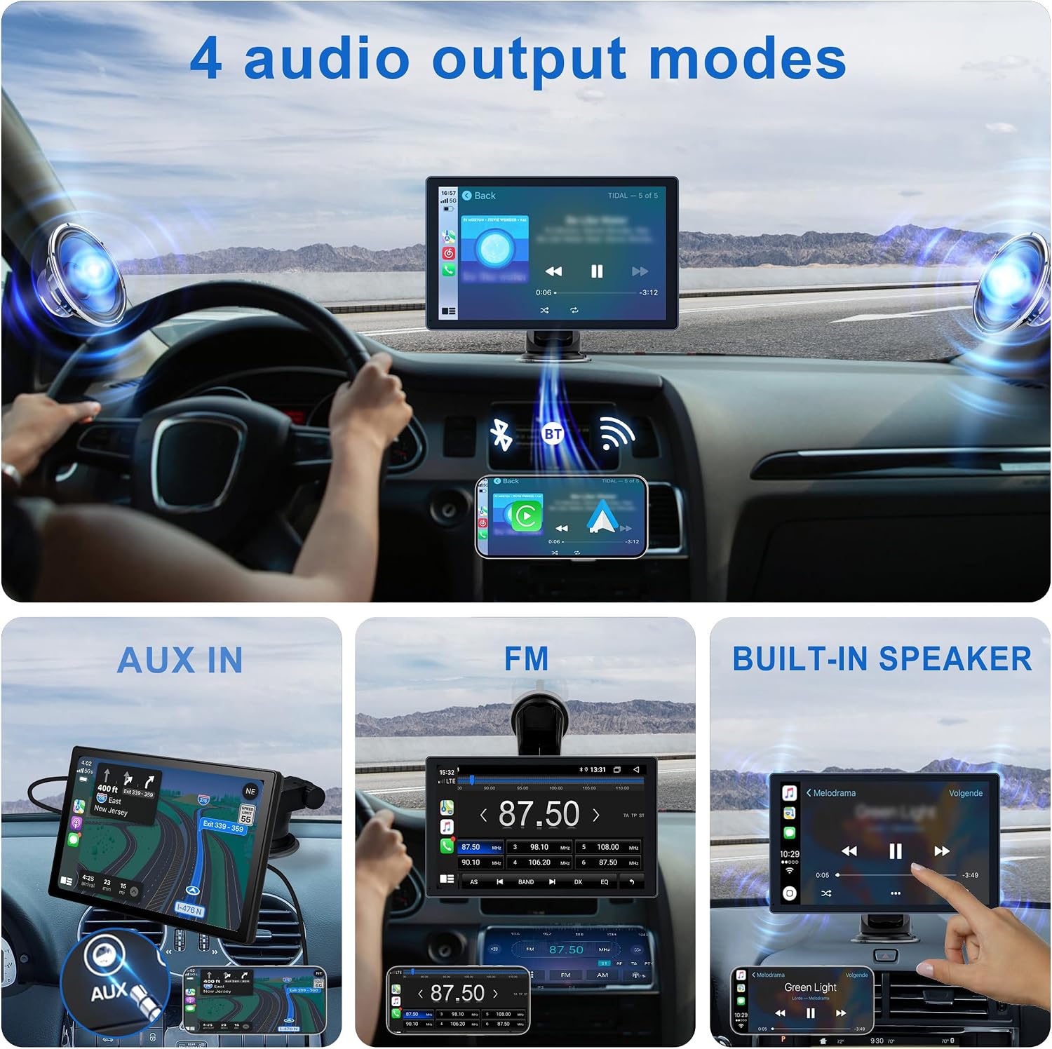 Detalle 2 de CarPlay Voiture Écran tactile 9 pouces