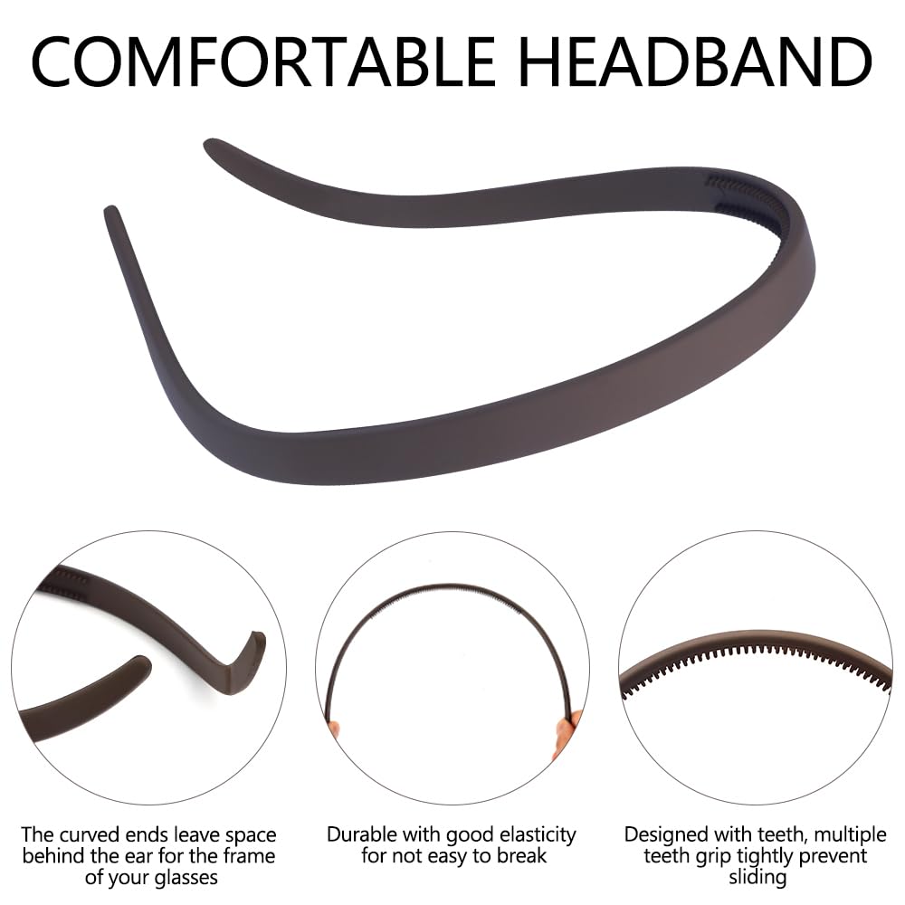 Detalle de TOBATOBA Headbands for Glasses Wearers: No Pressure, No Headache, 6-Pack