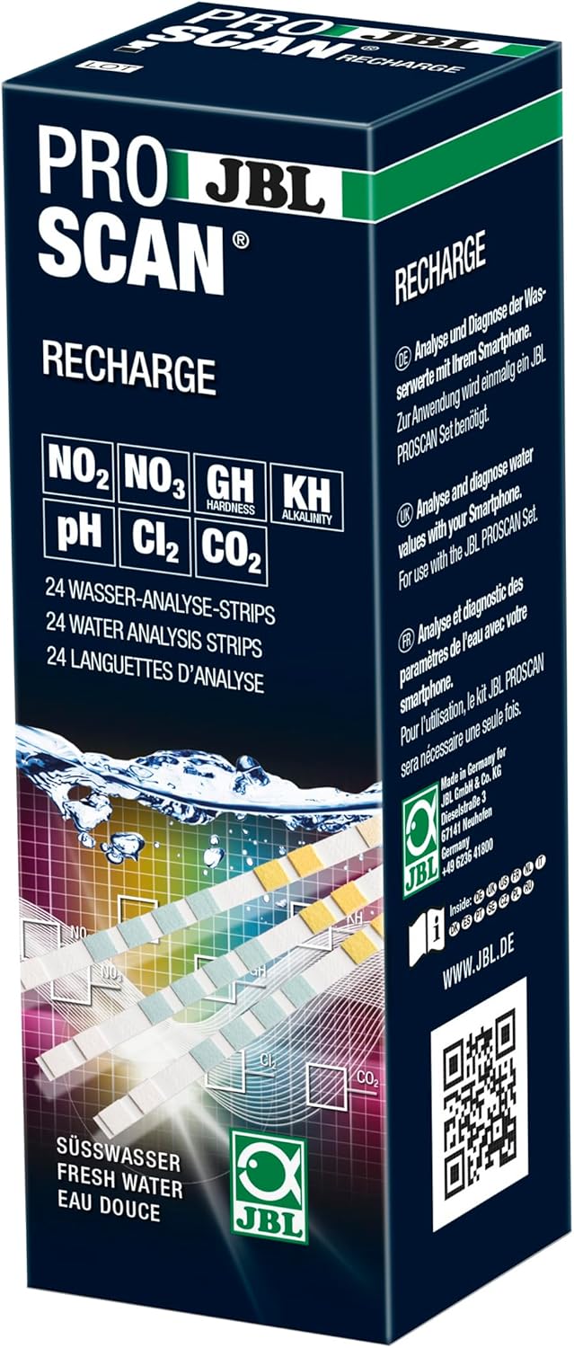 Detalle de JBL ProScan Recharge Nachfüll-Analysestreifen für Wassertest mit Smartphone-Auswertung – 24 Streifen (25421)