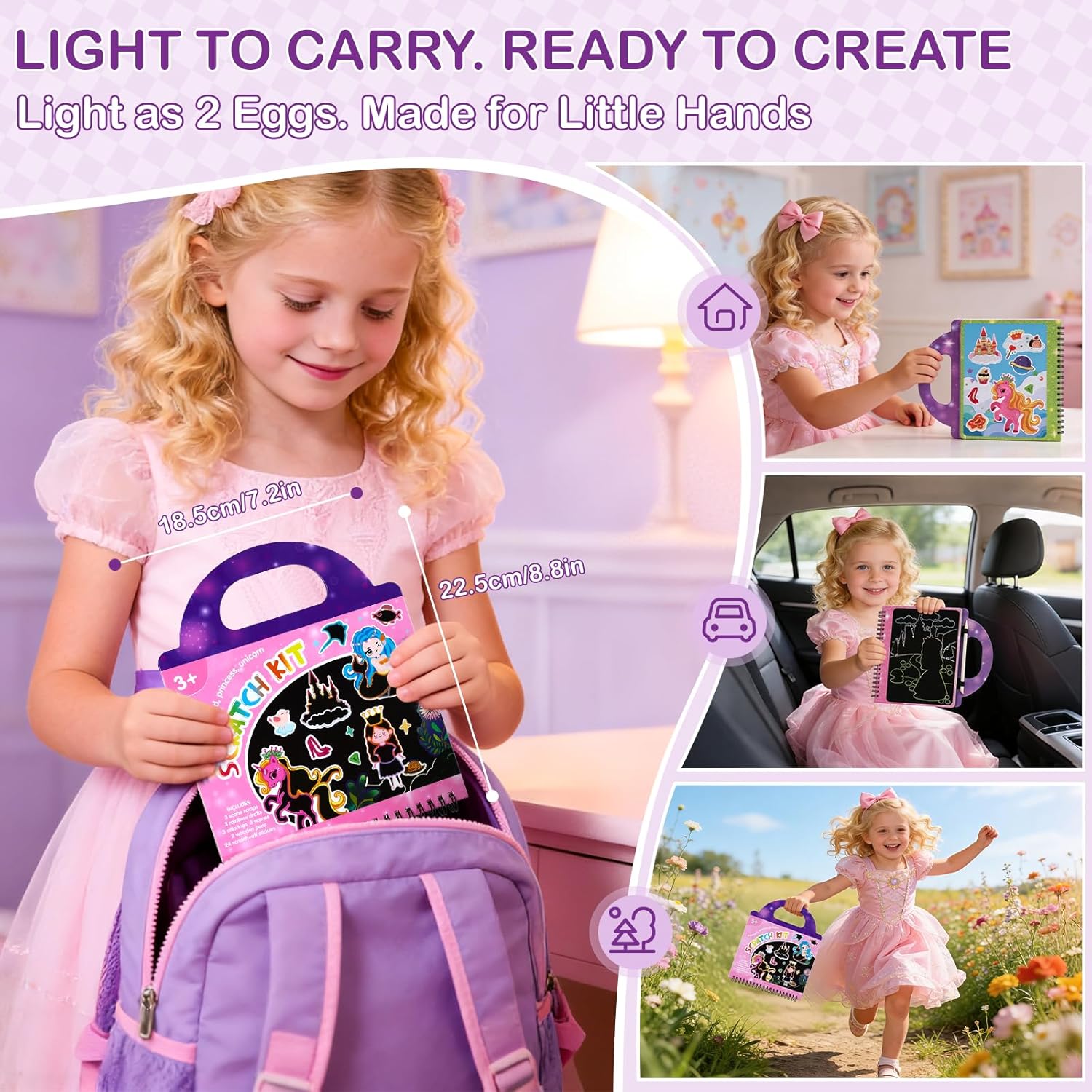 Thumbnail 5 de DICAO Scratch Art Gift Set for Girls Aged 5–10