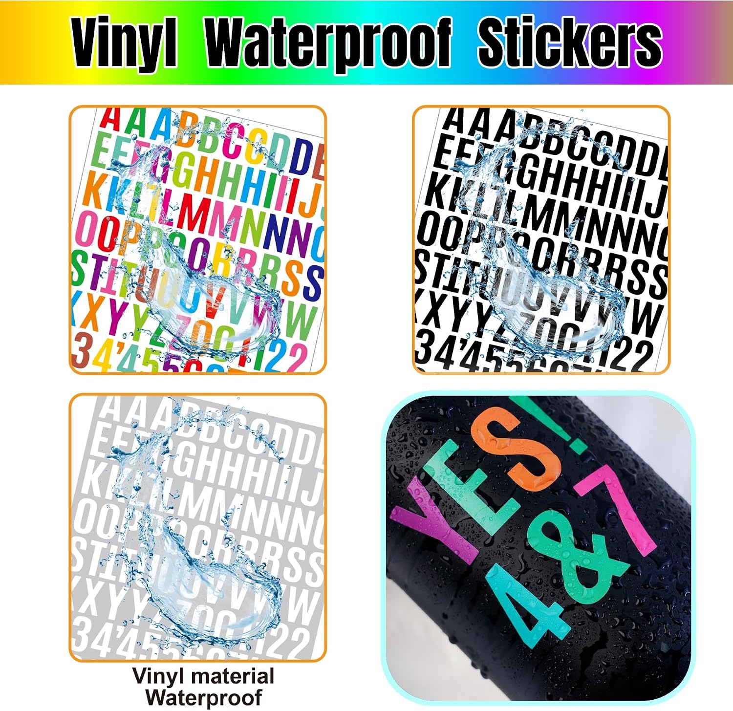 Thumbnail 3 de Simneygo Vinyl Letter Stickers 1-Inch