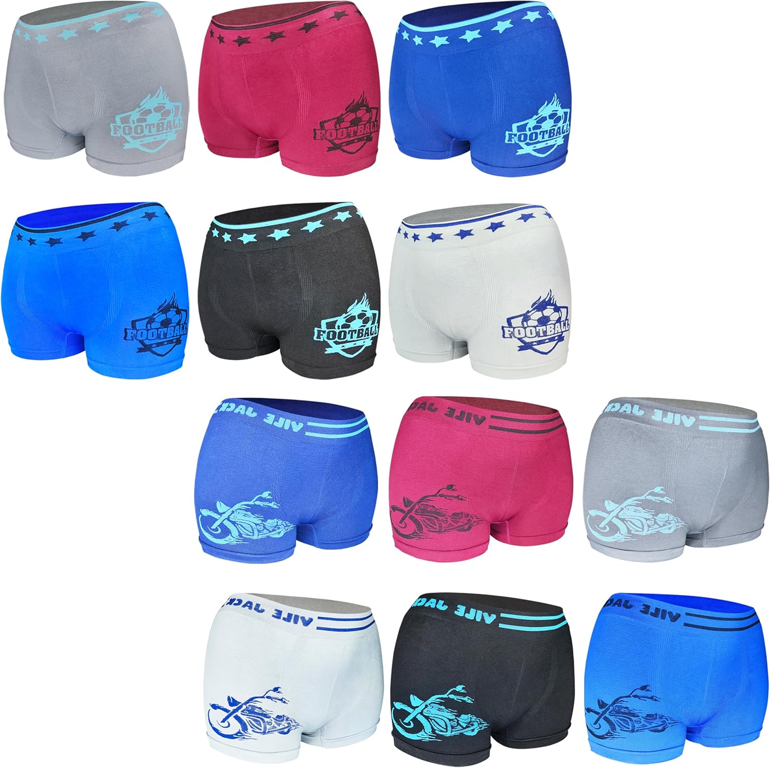 Thumbnail 3 de 6/8/10/12er Pack Jungen Boxershorts MRCC – atmungsaktive Retro-Unterwäsche mit Elasthan